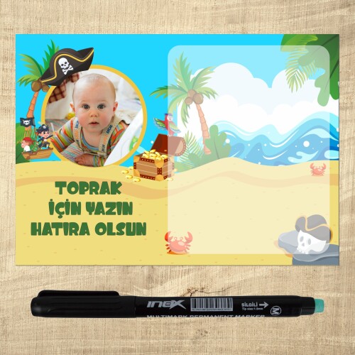 Korsan Temalı Kalemli Magnet Notluk