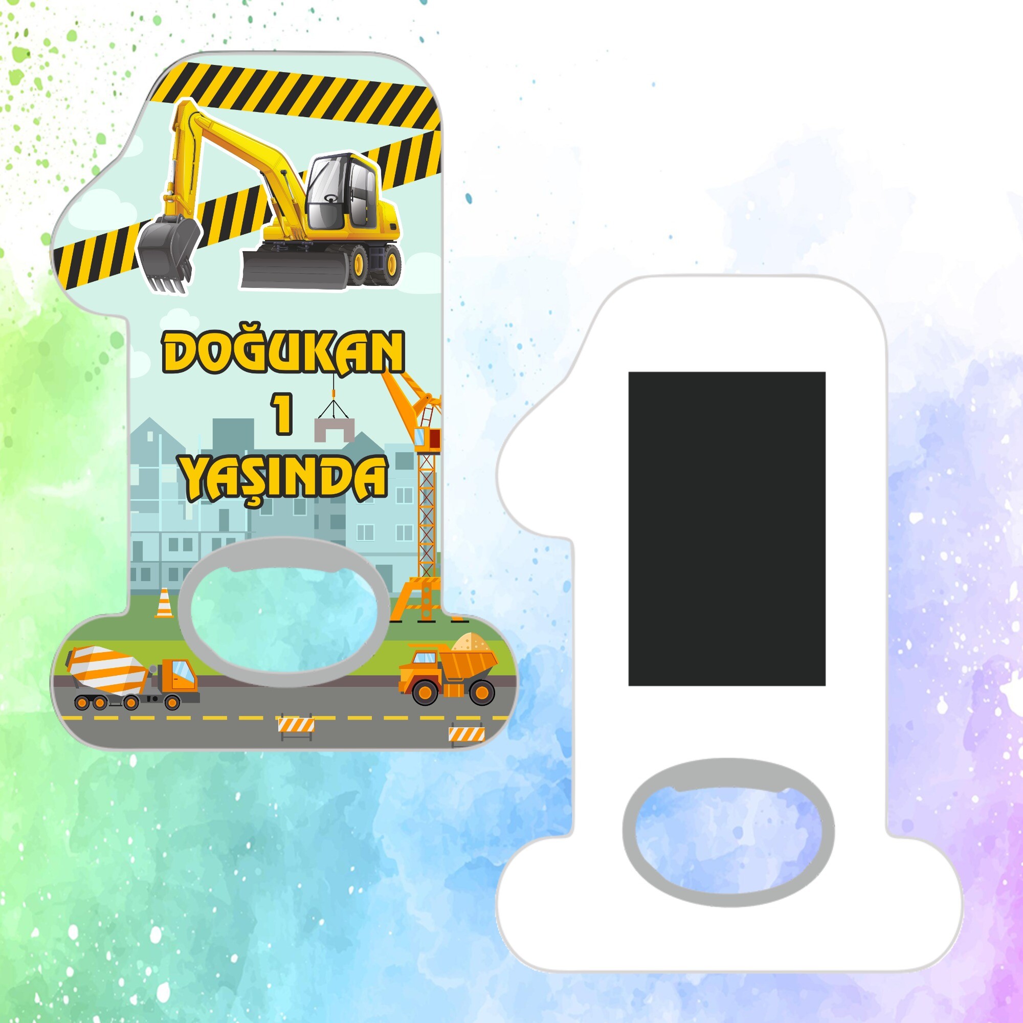 İş Makinaları Tasarımlı Açacaklı 1 Yaş Magnet
