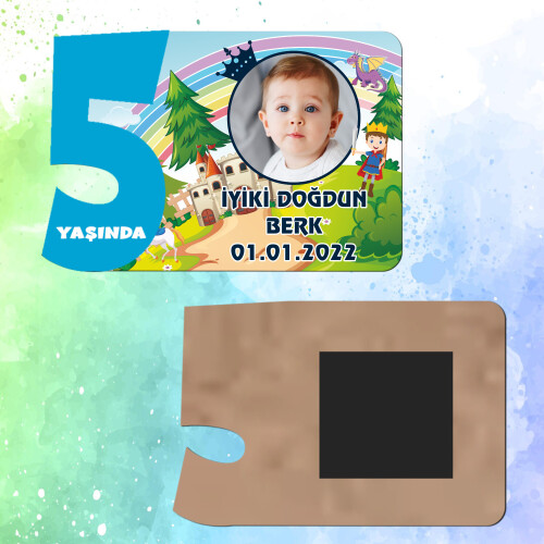 Prens Tasarım 5 Yaşında Erkek Çocuk Magnet Ahşap