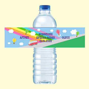 Otobüslü Küçük Su Etiketi 500ML