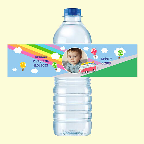 Otobüslü 500ML Su Sargısı Etiketi
