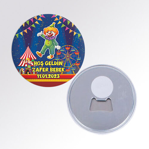 Palyaço Temalı Buton Magnet Açacak