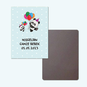 Panda Temalı Bebek Magneti