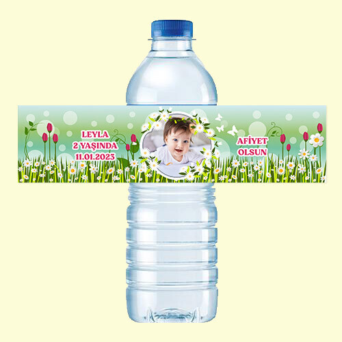 Papatya ve Laleli 500ML Su Sargısı Etiketi
