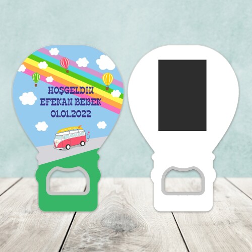 Otobüslü Açacaklı Balon Magnet