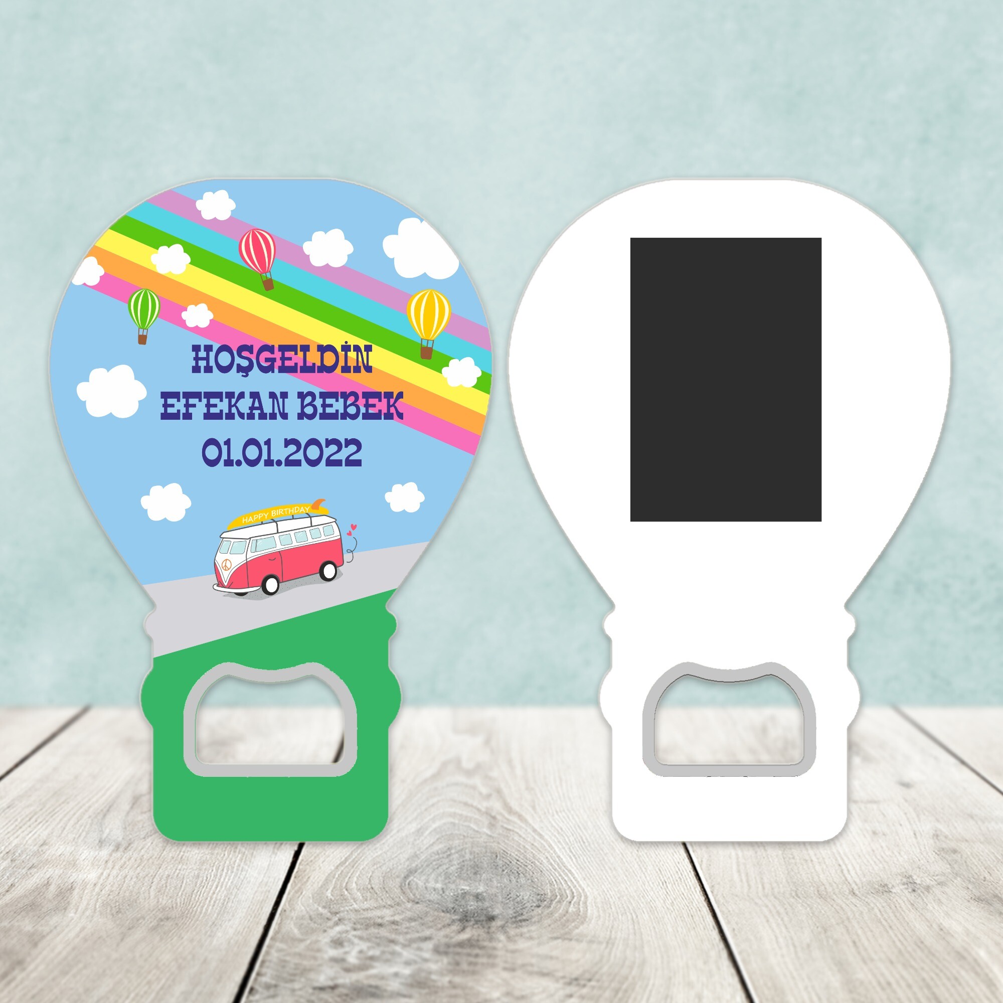 Otobüslü Açacaklı Balon Magnet