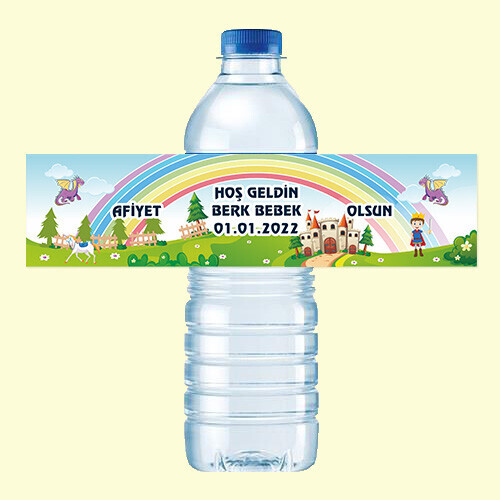 Prens Tasarım Küçük Su Etiketi 500ML