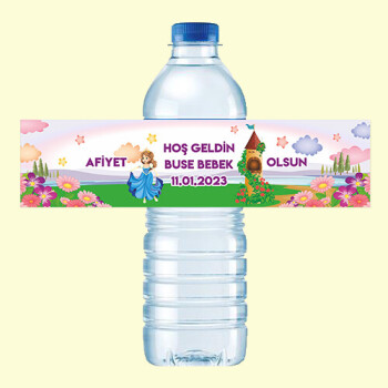 Prenses Tasarım Küçük Su Etiketi 500ML