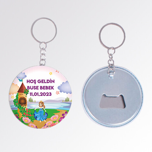 Prenses Tasarım Anahtarlıklı Açacak Hediye