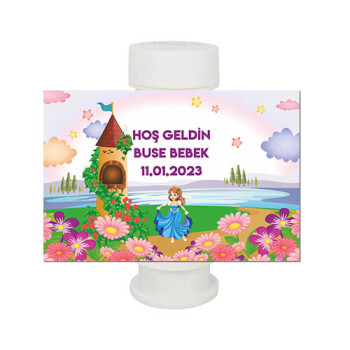 Prenses Tasarım Size Özel Etiketli Köpük Baloncuk Oyuncağı