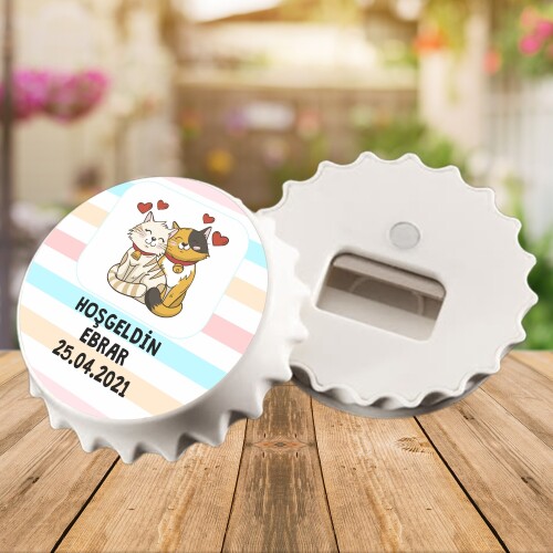 Sevimli Kediler Kapak Şeklinde Açacaklı Magnet