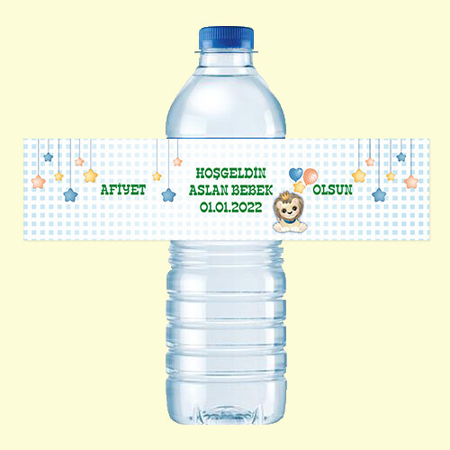 Sevimli Aslan Küçük Su Etiketi 500ML
