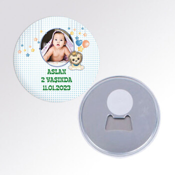 Sevimli Aslan Açacaklı Buton Magnet