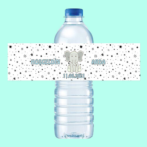 Sevimli Filli Küçük Su Etiketi 500ML