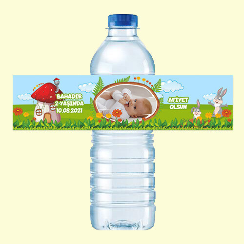 Sevimli Tavşan 500ML Su Sargısı Etiketi