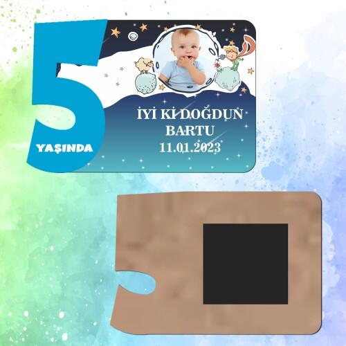 Küçük Prens 5 Yaşında Erkek Çocuk Magnet Ahşap