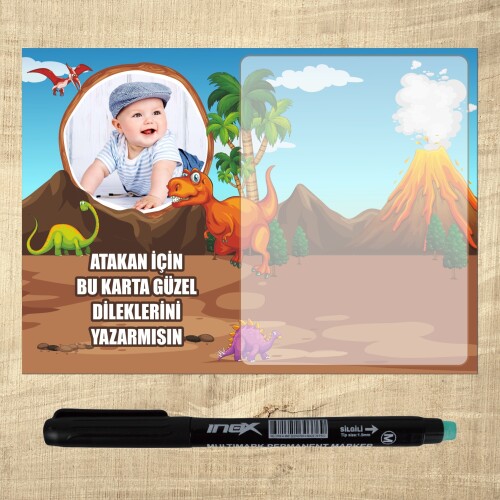 Dinazor Temalı Kalemli Magnet Notluk