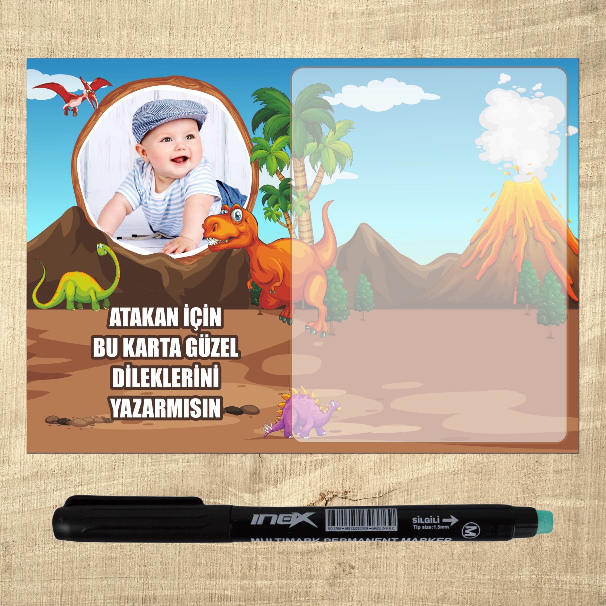 Dinazor Temalı Kalemli Magnet Notluk