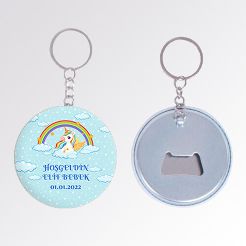 Unicornlu Anahtarlıklı Açacak Hediye