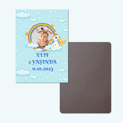 Unicornlu Doğum Günü Magneti