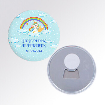 Unicornlu Buton Magnet Açacak