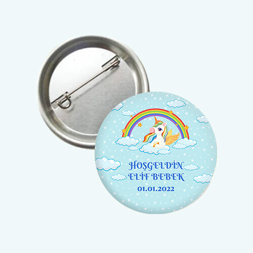 Unicornlu İğneli Yaka Rozeti