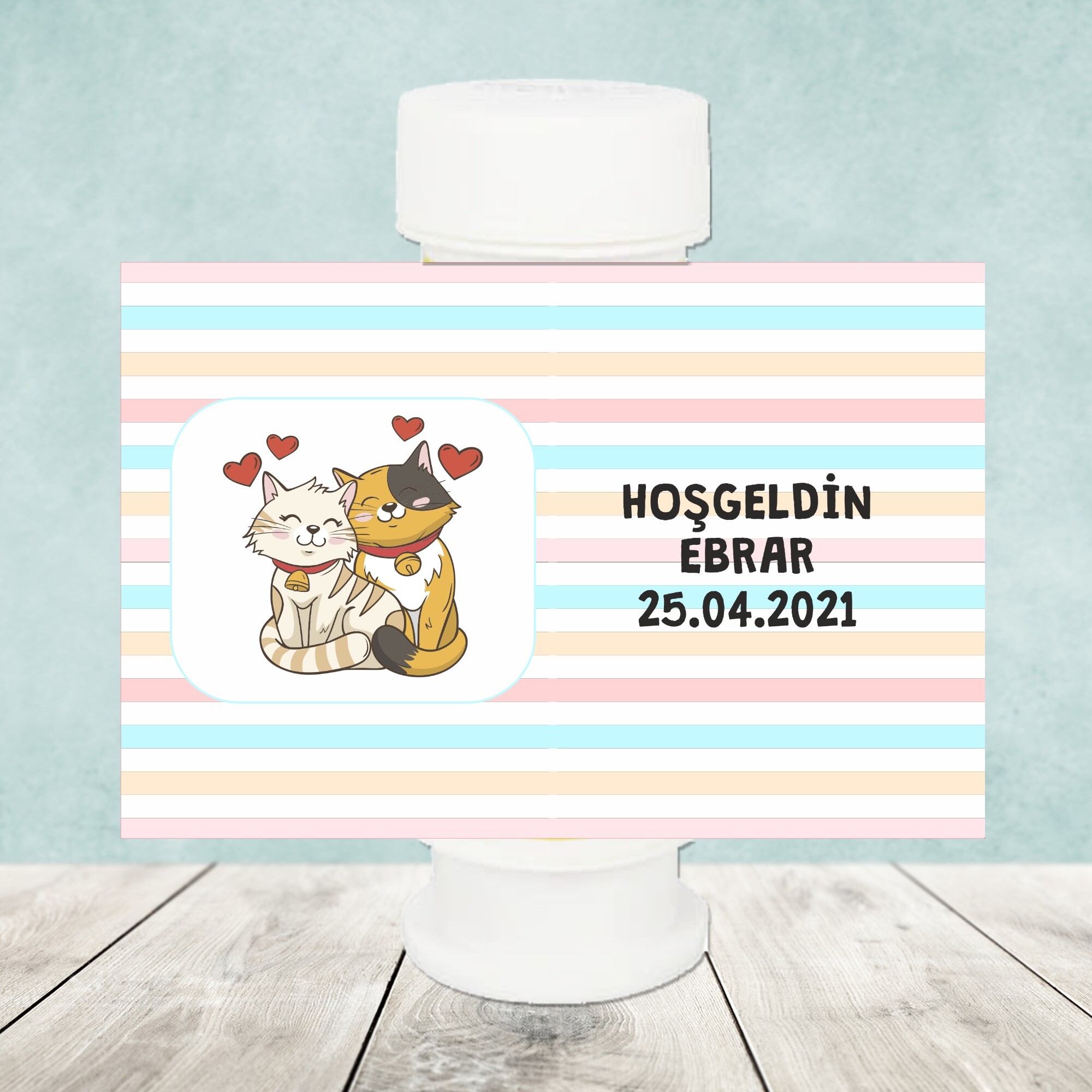 Sevimli Kediler Köpük Baloncuk Stickeri