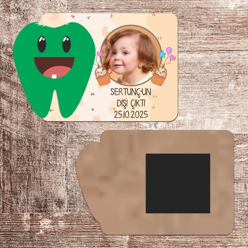 İkiz Bebek Artık Isırabilirim Magnet Ahşap Yeşil