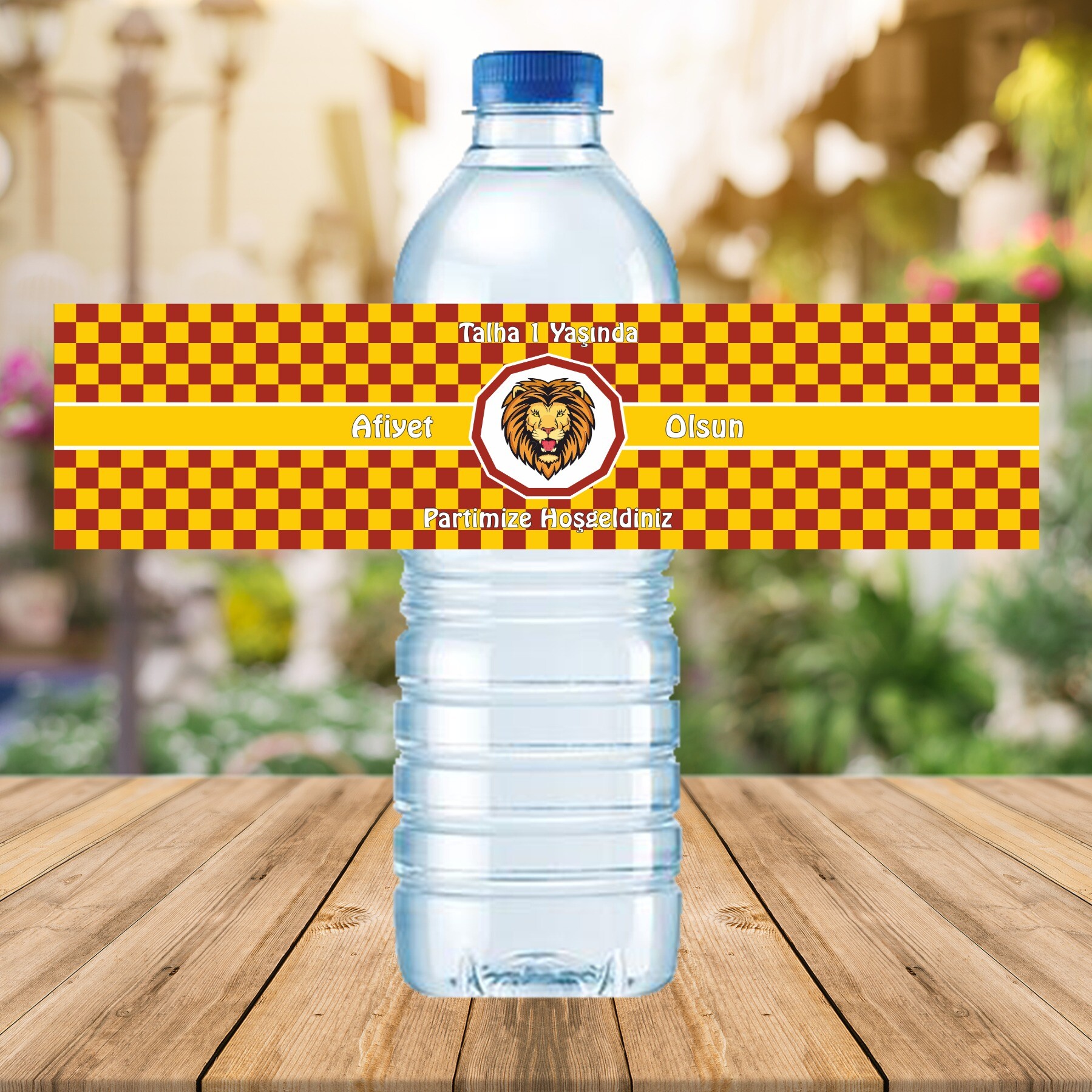 Aslan Cimbomlu Küçük Su Etiketi 500ML